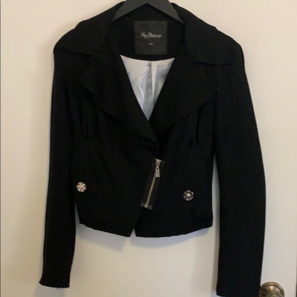 Kira Plastinina Back Wool Moto Jacket in Size S